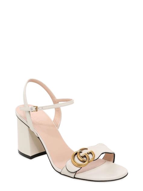 gucci gg sandals white|authentic Gucci sandals women.